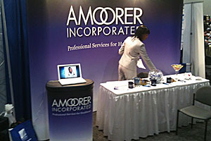 Amoorer employee Tyesha shows displays